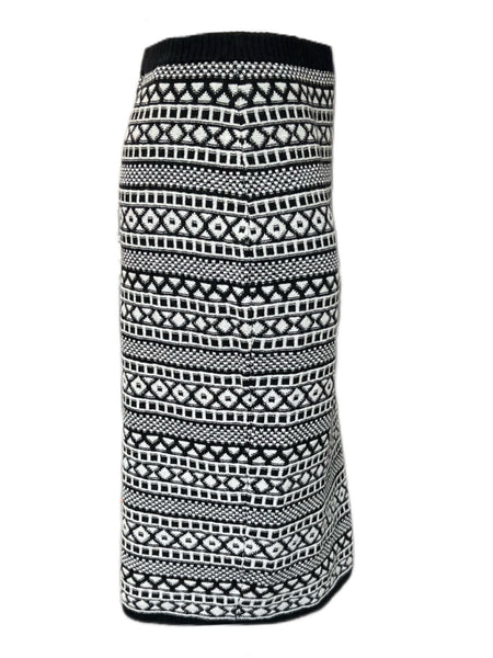Marina Rinaldi Women's Black Galletto Knitted Straight Skirt NWT