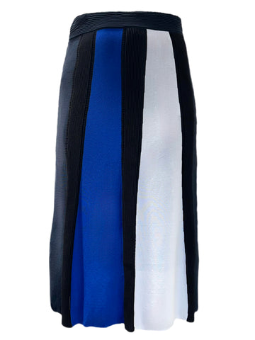 Marina Rinaldi Women's Blue Galliera Knitted A Line Skirt NWT