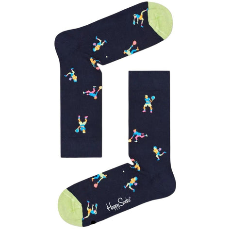 HAPPY SOCKS Men's Navy Game Set Combed Cotton Crew Socks 8-12 NWT