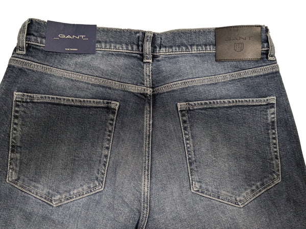 GANT Men's Mid Blue Slim Tapered Urban Jeans 1315503 Size 32/32