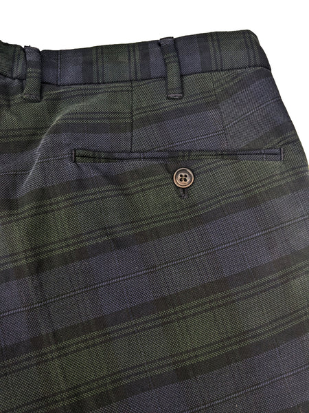 GANT Men's Navy Midnight Plaid Tailored Pants Size 34 NWT