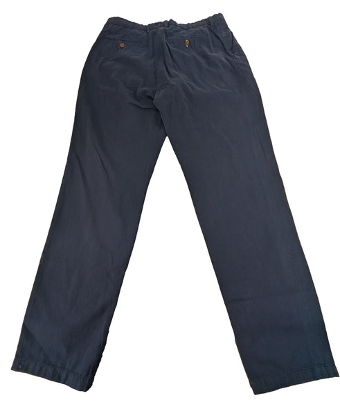 GANT RUGGER Harbour Navy Pleated Slacks 189761 Size 32