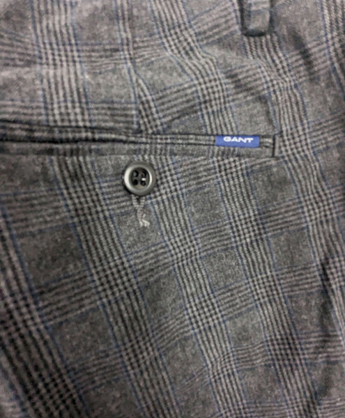 GANT Men's Charcoal Melange Tailored Slim Wool Look Pants 1714535 Size 48 NWT