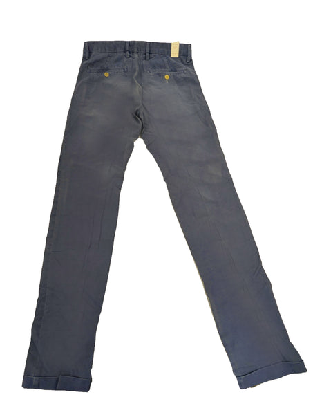 GANT RUGGER Men's Laundered Blue Canvas Chinos 193016 $165 NWT