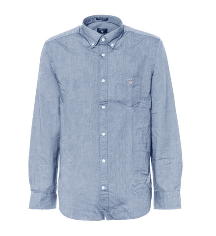 GANT Men's Salty Sea Blue Beefy Oxford Button Down Shirt 3000070 Size Medium