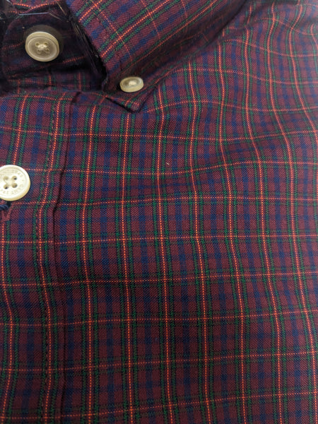 GANT Purple Wine Windblown Oxford Check  Button Down Shirt 3003530 Size M