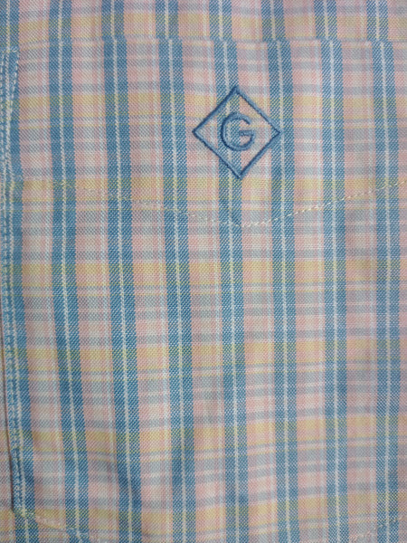 GANT DIAMOND G Men's Blossom Madras Check Fitted BD 303762 Size Medium NWT