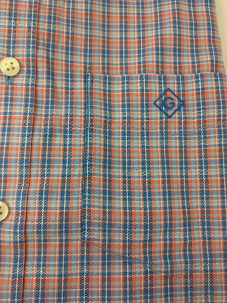 GANT DIAMOND G Men's Madras Check Fitted Button Down Shirt 303762 Size M NWT