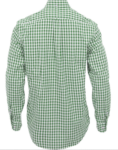 GANT Pomona Green Fitted Gingham Button Down Shirt 307544 Size Medium