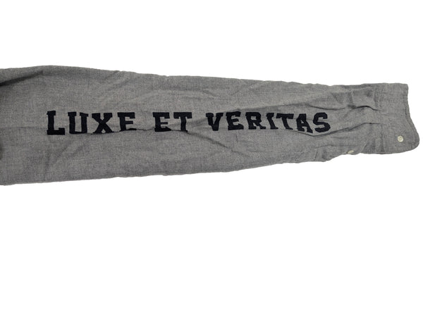 GANT RUGGER Men's Grey Melange Flannel HOBD Shirt 351830 Size Medium