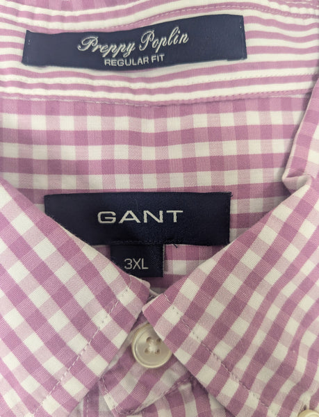 GANT Orchid Violet Preppy Polin Gingham Button Down Shirt 383310 Size 3XL