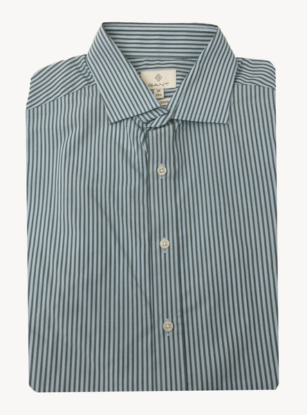 GANT DIAMOND G Men's Bi-Color Striped Fitted Spread 383947 Size 39 NWT