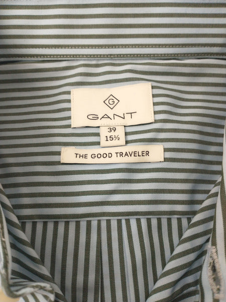 GANT DIAMOND G Men's Bi-Color Striped Fitted Spread 383947 Size 39 NWT