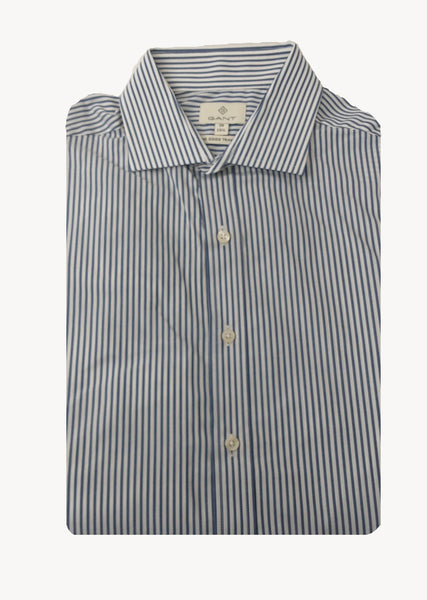 GANT DIAMOND G Men's Bi-Color Striped Fitted Spread 383947 Size 39 NWT