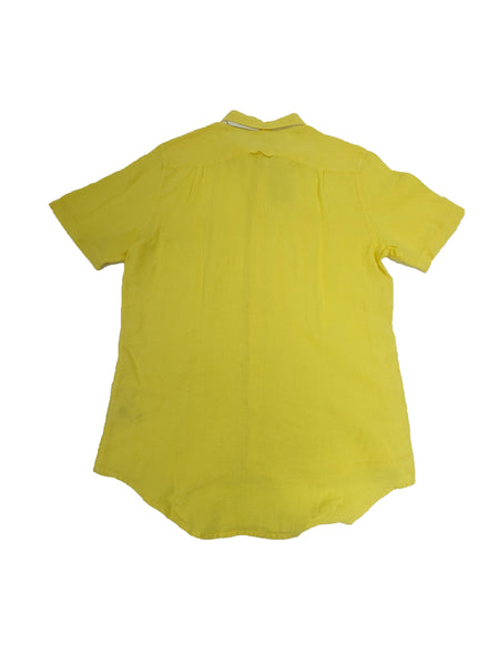 GANT Clear Yellow The Fitted Linen Button Down Shirt 393103 Size M NWT