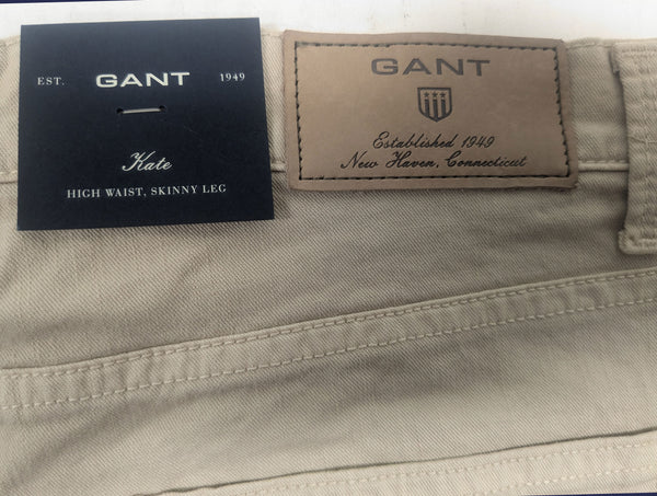 GANT Women's Putty Kate Soft Twill Jeans 410532 Size 27/32