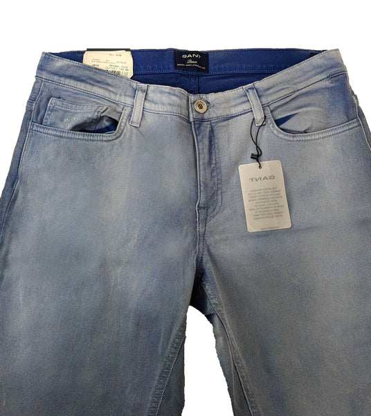 GANT Women's Sea Blue Dana Spray Colored Jeans 410897 $220 NWT