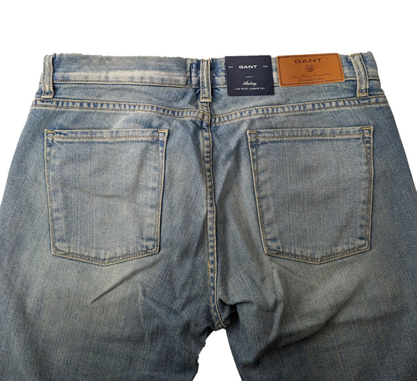 GANT Women's Mid Blue Audrey Vintage Denim Jeans 410906 $220 NWT