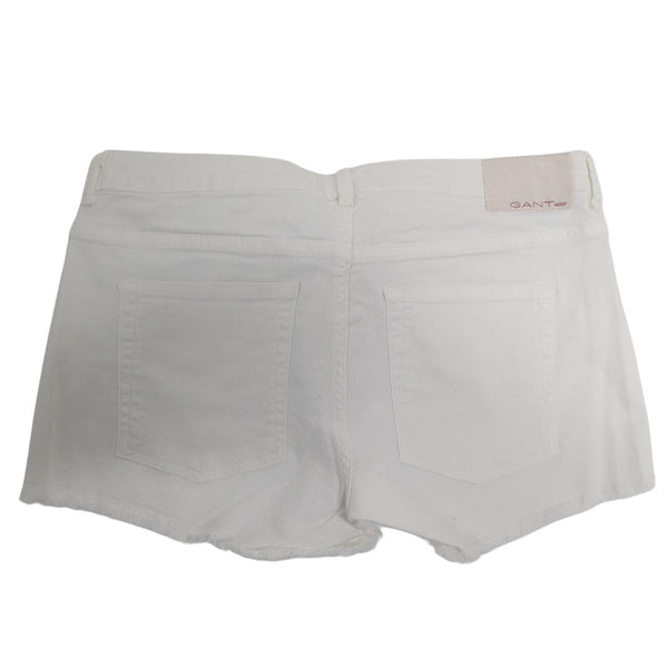 GANT RUGGER Women's White Denim Shorts 420378