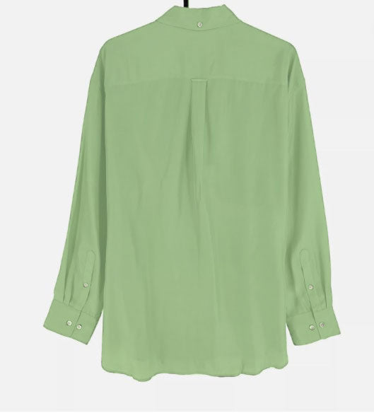 GANT Women's Green Caramel Pistachio Silk Shirt 432071