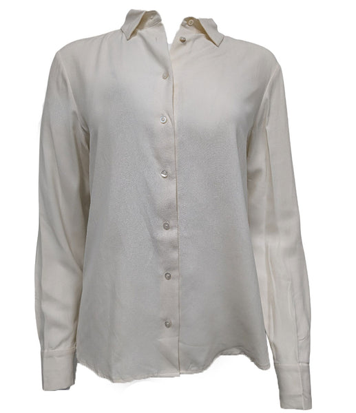 GANT Women's Eggshell Silk Button Up Shirt 432071 Size US 8/ EU 38