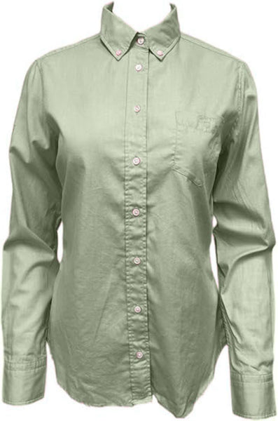 GANT Women's Sage Green Colorful Oxford Shirt 432103 Size 4