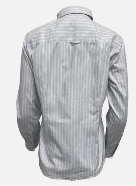 GANT Women's Dark Grey Stretch Oxford Twin Stripe Shirt 432187 Size EU 38/ US 8