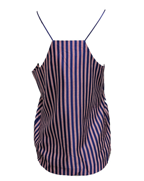 GANT RUGGER Ultra Ocean Blue and Red Silk Blend Sleep Tank 432265