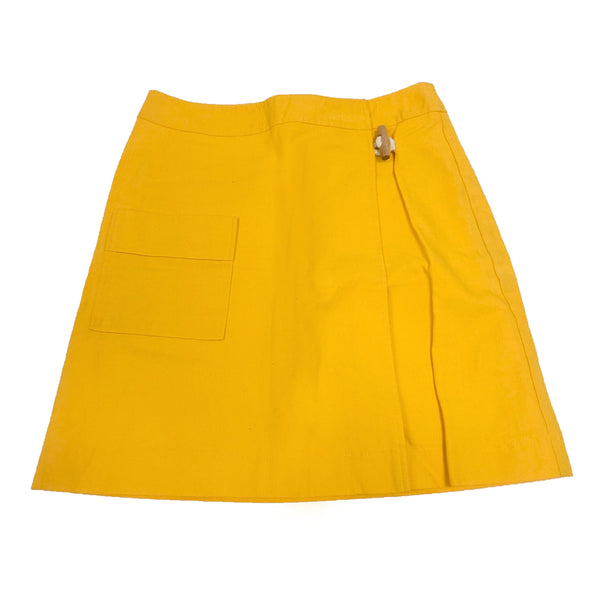 GANT Women's Taxicab Yellow Cotton Linen Skirt 440841 Size 4 NWT