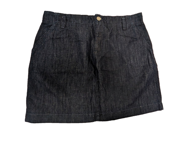 GANT Women's Dark Blue Cotton Linen Chambray Skirt 440870 Size 10 NWT