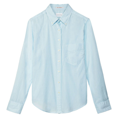 GANT RUGGER Women's Sea Blue Melange Luxe Madras OBD Shirt 450881 Size XL