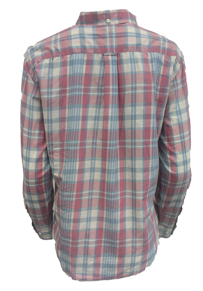 GANT RUGGER Women's Dove Blue Handllom Madras Shirt 450886