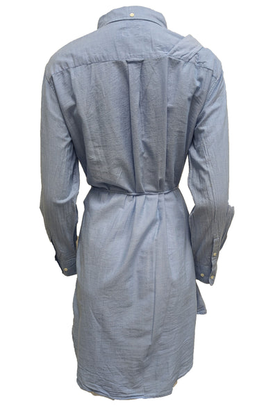 GANT RUGGER Women's Capri Blue The Reassembled Dress 450928 Size Large NWT