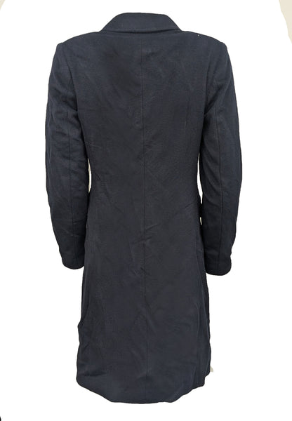 GANT Women's Navy Wool Cashmere Double Breasted Coat 475688 Size Small
