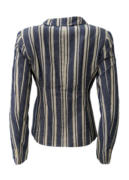 GANT Women's Denim Dream Vintage Striped Blazer $495 Retail NWT