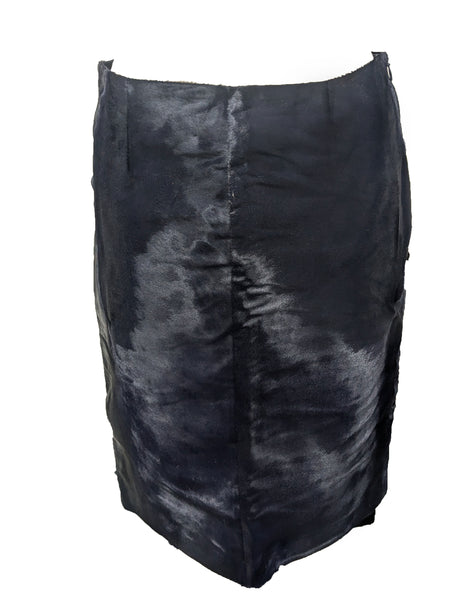 GANT Women's Navy  Calf Hair Skirt 478198 Size US 8/ EU 38  Retail $1,650