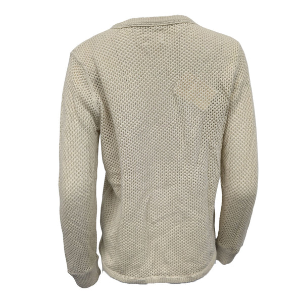 GANT RUGGER Women's Ivory Cotton Wool Meshy Sweater 481401 Size Large