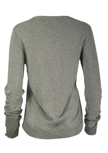 GANT Women's Grey Melange Graphic Cable Crew 482328 Size M $195 NWT