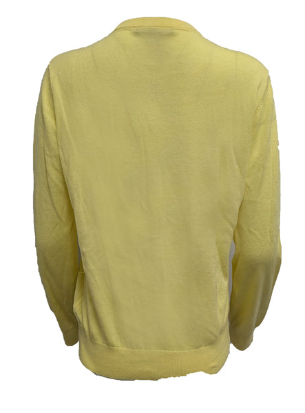 GANT Women's Brimstone Yellow Twinset Cotton Wool Cardigan 485908 Size XL