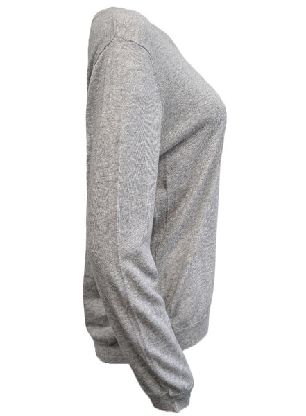 GANT RUGGER Women's Light Grey Cotton Silk Blend Crue Sweater 488813 Size XL