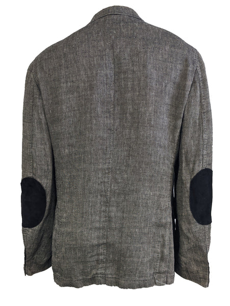 GANT Men's Dark Brown Preppy Herringbpne 2 Button Blazer 76538 Size 52 NWT