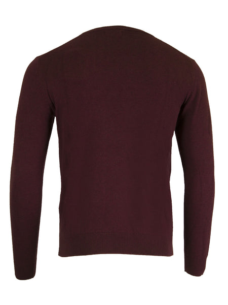 Gant Men's O1 Terry Logo Crew, Medium, Dark Burgundy