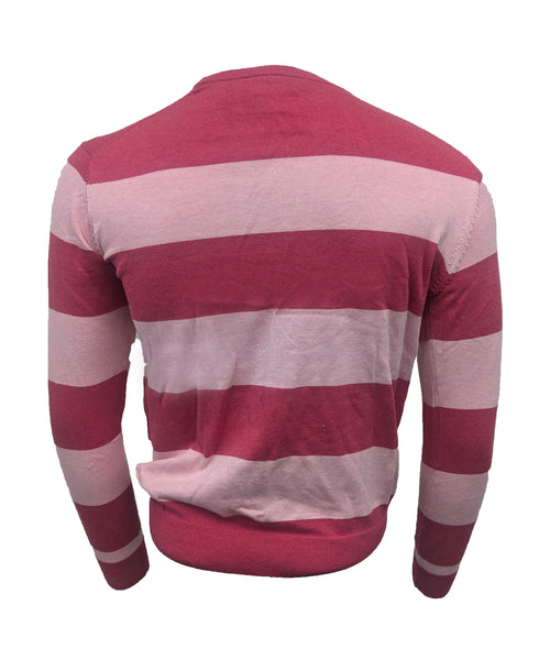 GANT Men's Cyklamen Cotton Barstripe Crew Sweater 800025 Size Medium