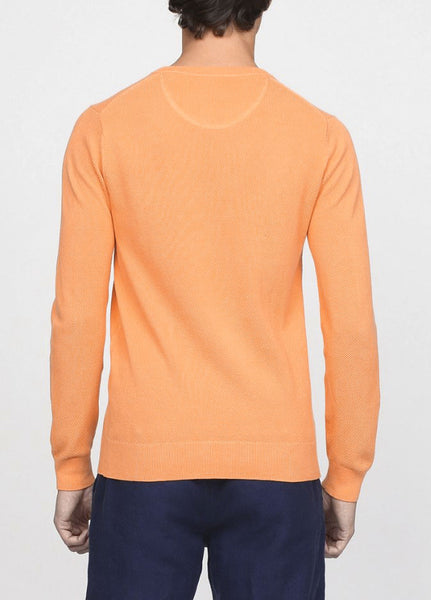 GANT Men's Papaya Orange Cotton Pique Crew 80021 Size Medium