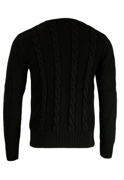 GANT Diamond G Men's Black Cotton Cable Crew 84181 Medium $215 NWT