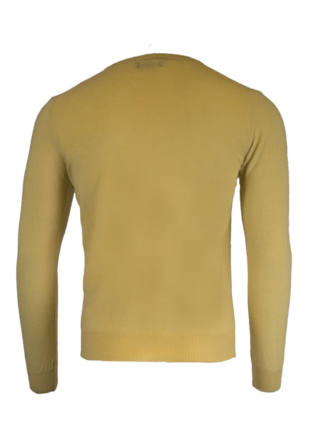 Gant Men's Lambswool Cashmere Blend V-Neck, Medium, Light Yellow Melange