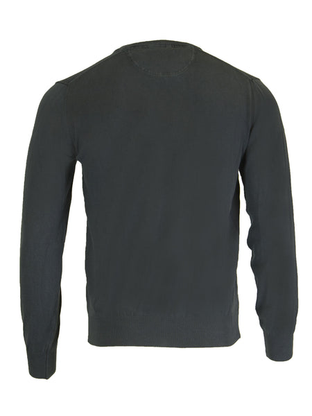 Gant Men's Antique Cotton V-Neck Sweater, Medium, Harbour Navy