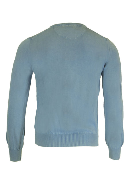 Gant Men's Antique Cotton V-Neck Sweater, Medium, Summer Sky