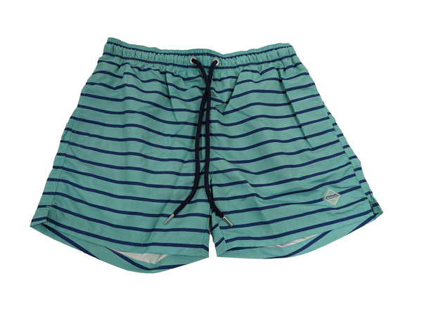 GANT Men's Pool Green Breton Stripe Swim Shorts 921916010 Size M NWT