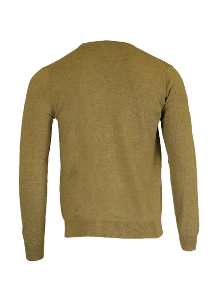 Gant Men's Cotton Wool Crew Neck Sweater, Medium, Dark Sand